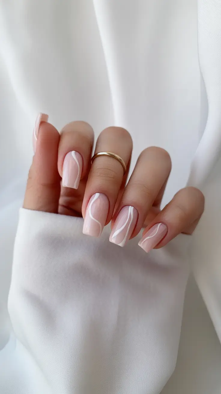 Square Nail Designs 2026 Soft Pink Minimal