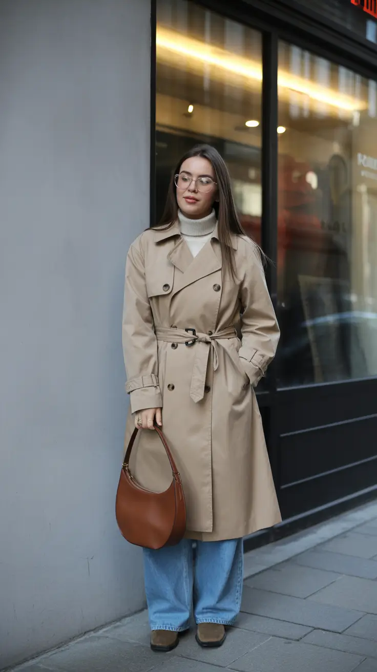 basic outfits 2026 trench coat chic