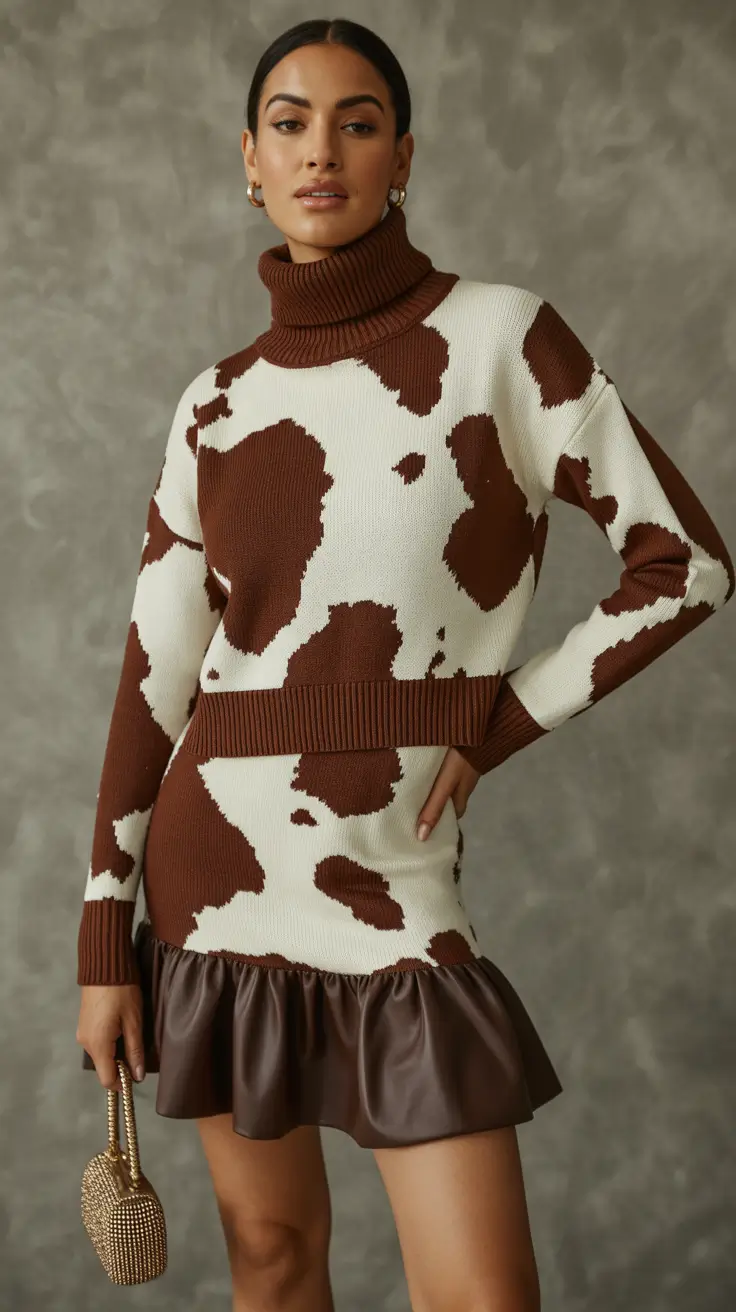 Stylish Basic Outfits 2026 Cow Print