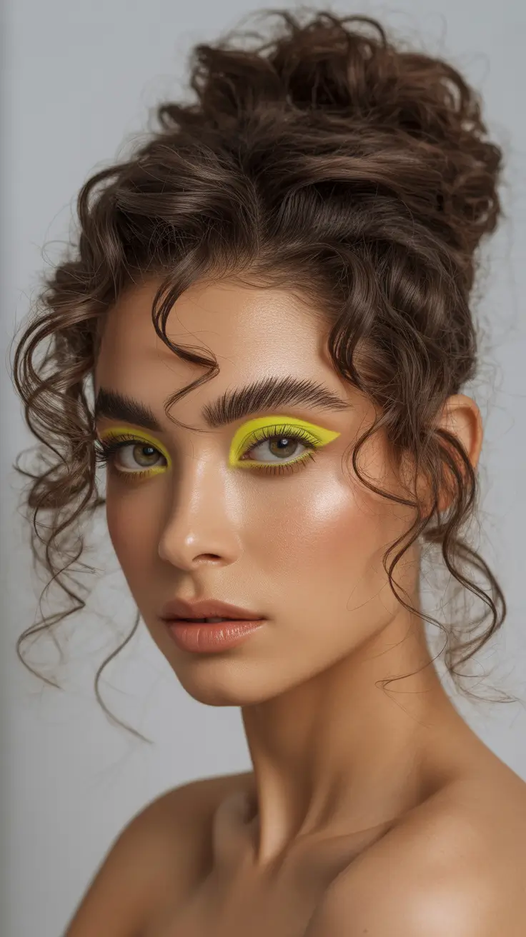 Curly hairstyle 2026 Textured Bun