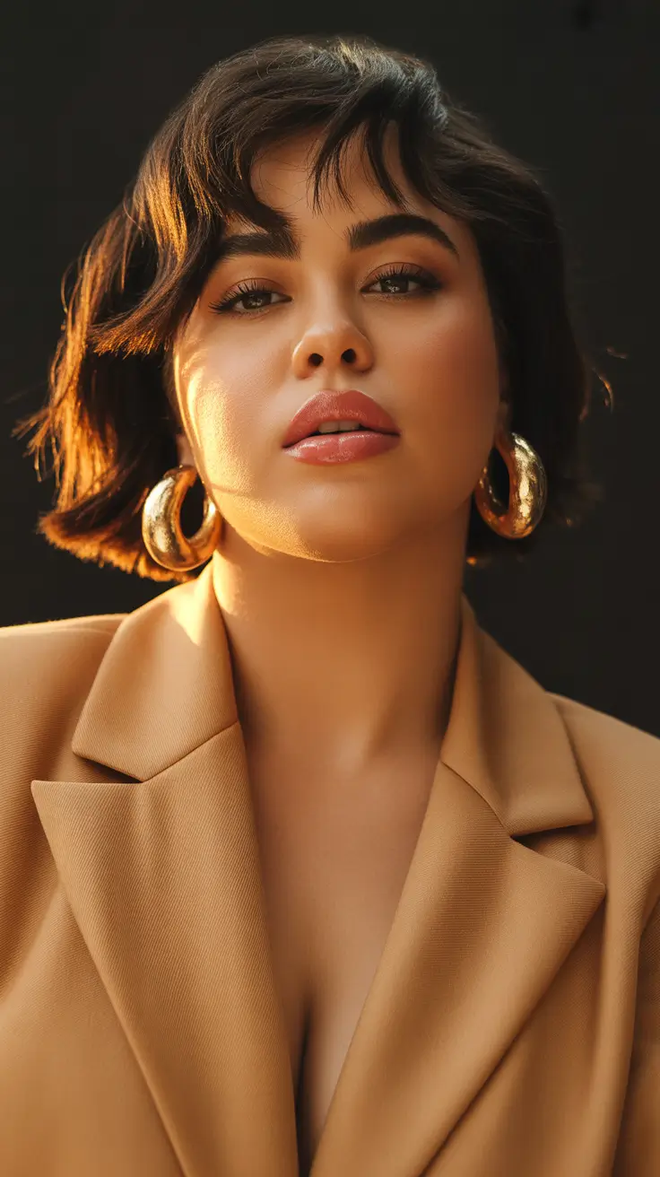 Haircuts for Chubby Faces 2026 Polished Masc Bob