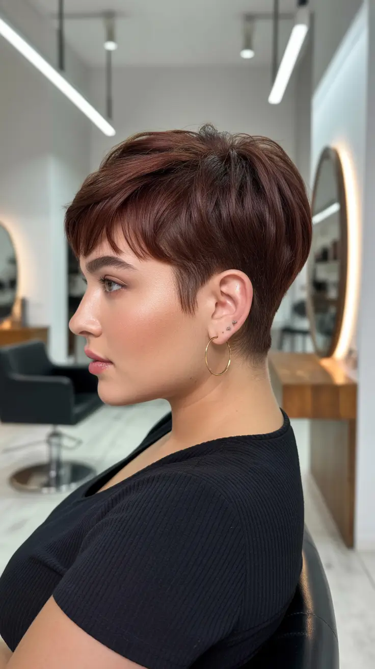 Haircuts for Chubby Faces 2026 Textured Ultra Short Pixie