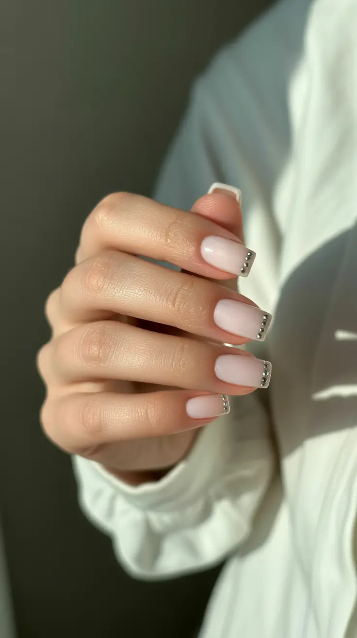 wedding nails 2026 Soft Pink Square Crystal Tips