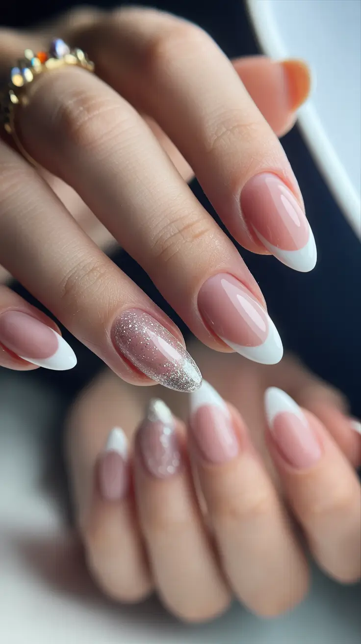 White Nail Designs 2026 Milky White French with a Soft Glow
