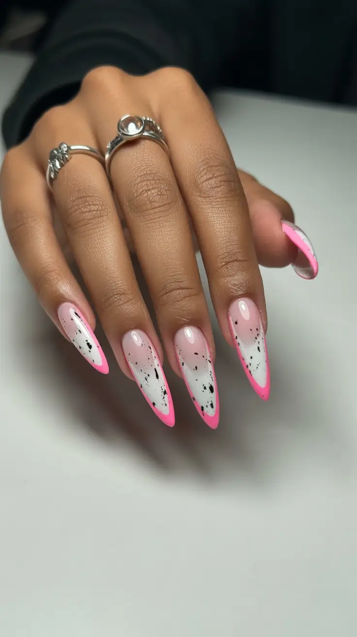 White Nail Designs 2026 Pink Art