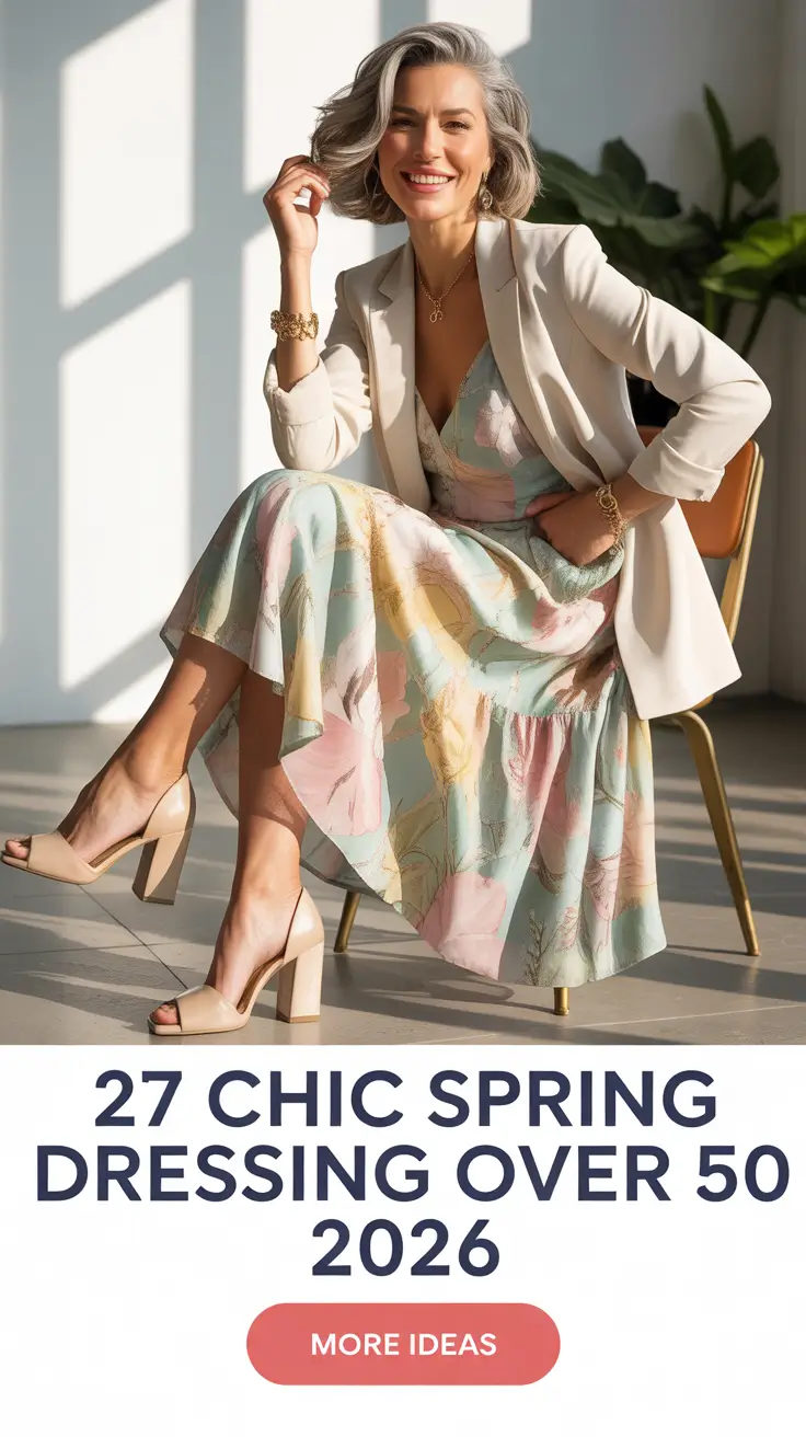 Chic Spring Dressing Over 50 2026 Modern Style Ideas for Confident Women