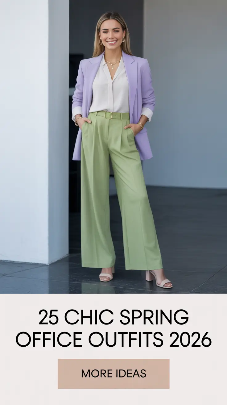 Chic Spring Office Outfits 2026 - Fresh Women Casual Work Wear Ideas