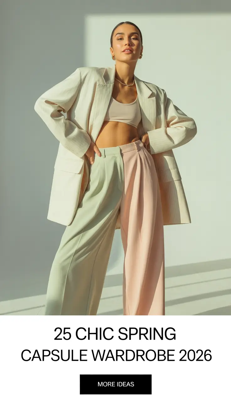 Chic Spring Capsule Wardrobe 2026 Light European Outfits for Travel and Work