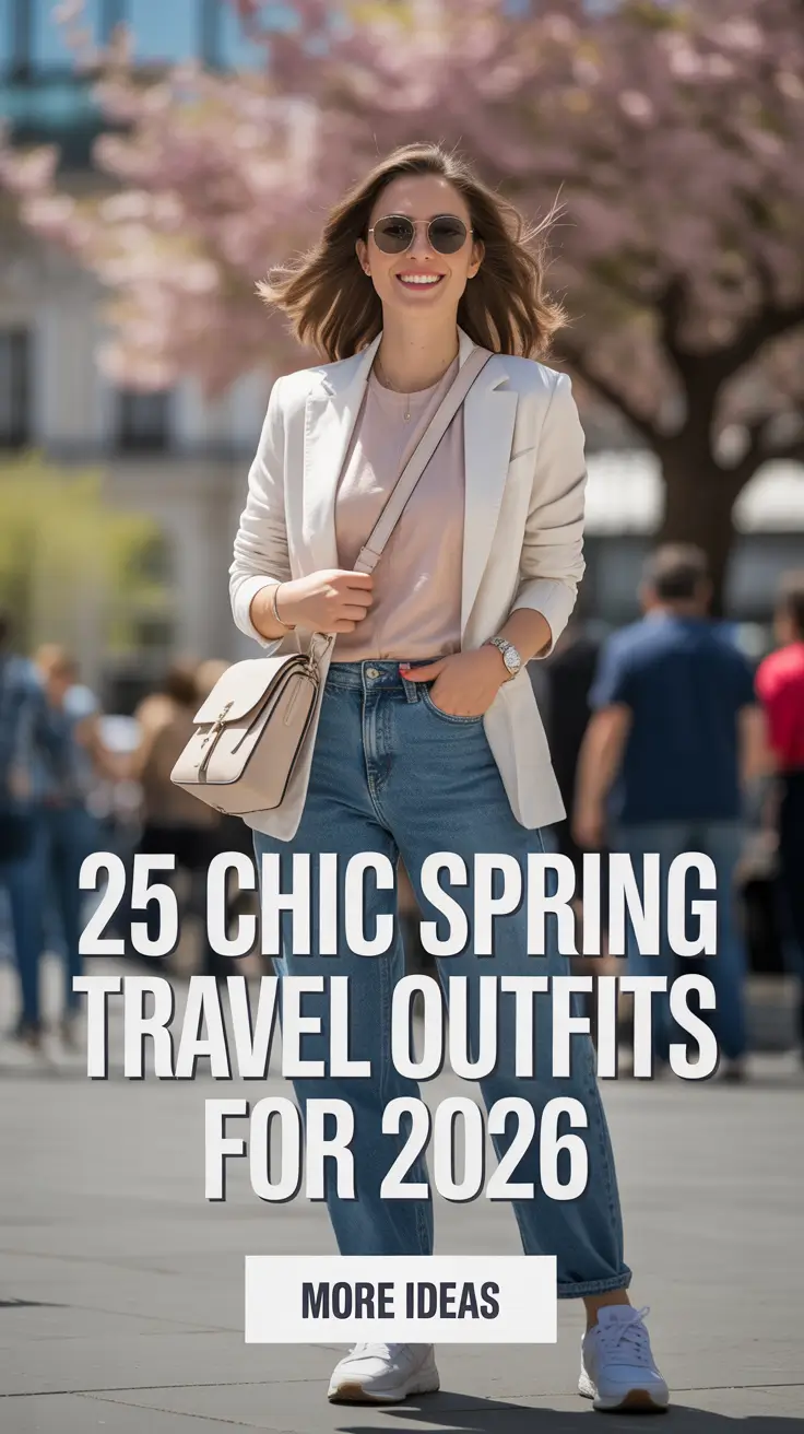 Chic Spring Travel Outfits For 2026 For Women - Cute Casual Comfy Airport Fashion Ideas