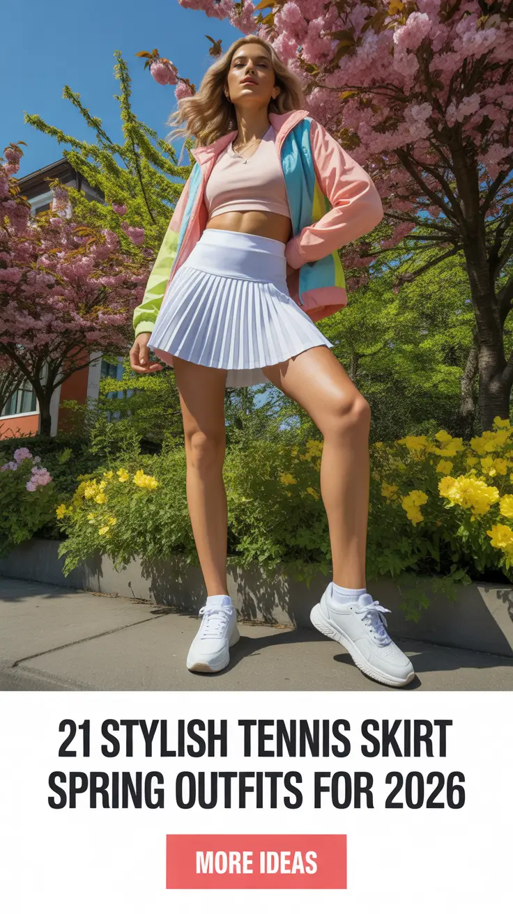 Stylish Tennis Skirt Spring Outfits For 2026