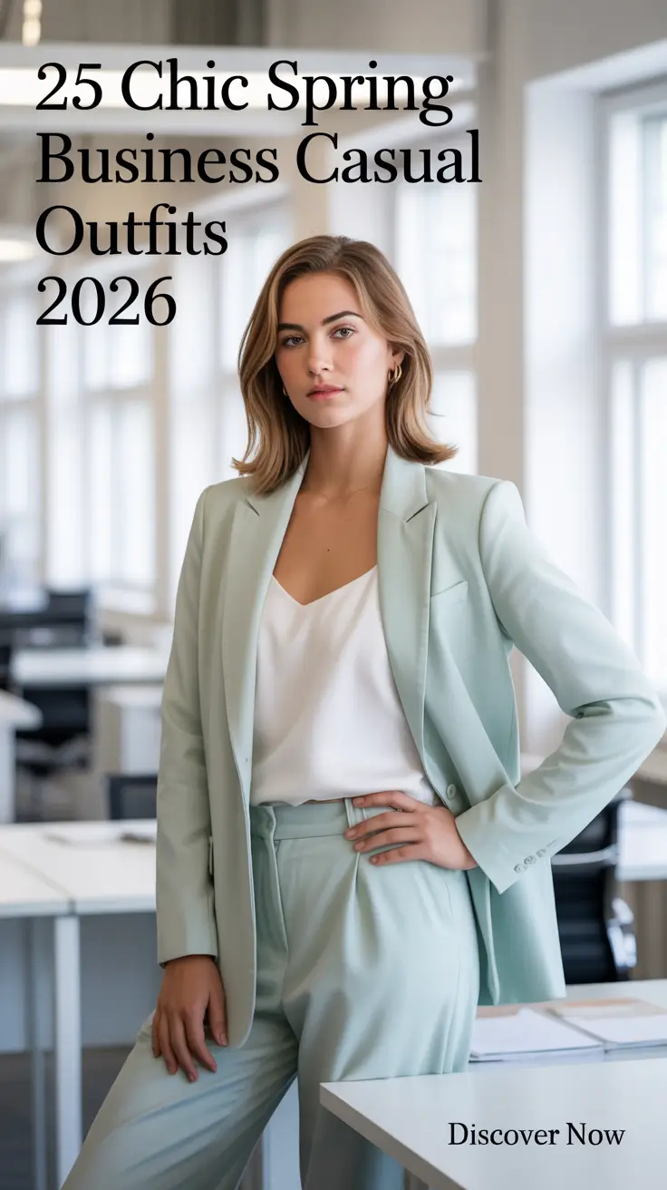 Chic Spring Business Casual Outfits 2026 for Modern Women at Work