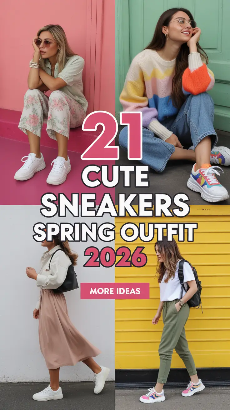 Cute Sneakers Spring Outfit 2026 for Women Who Want Easy Style