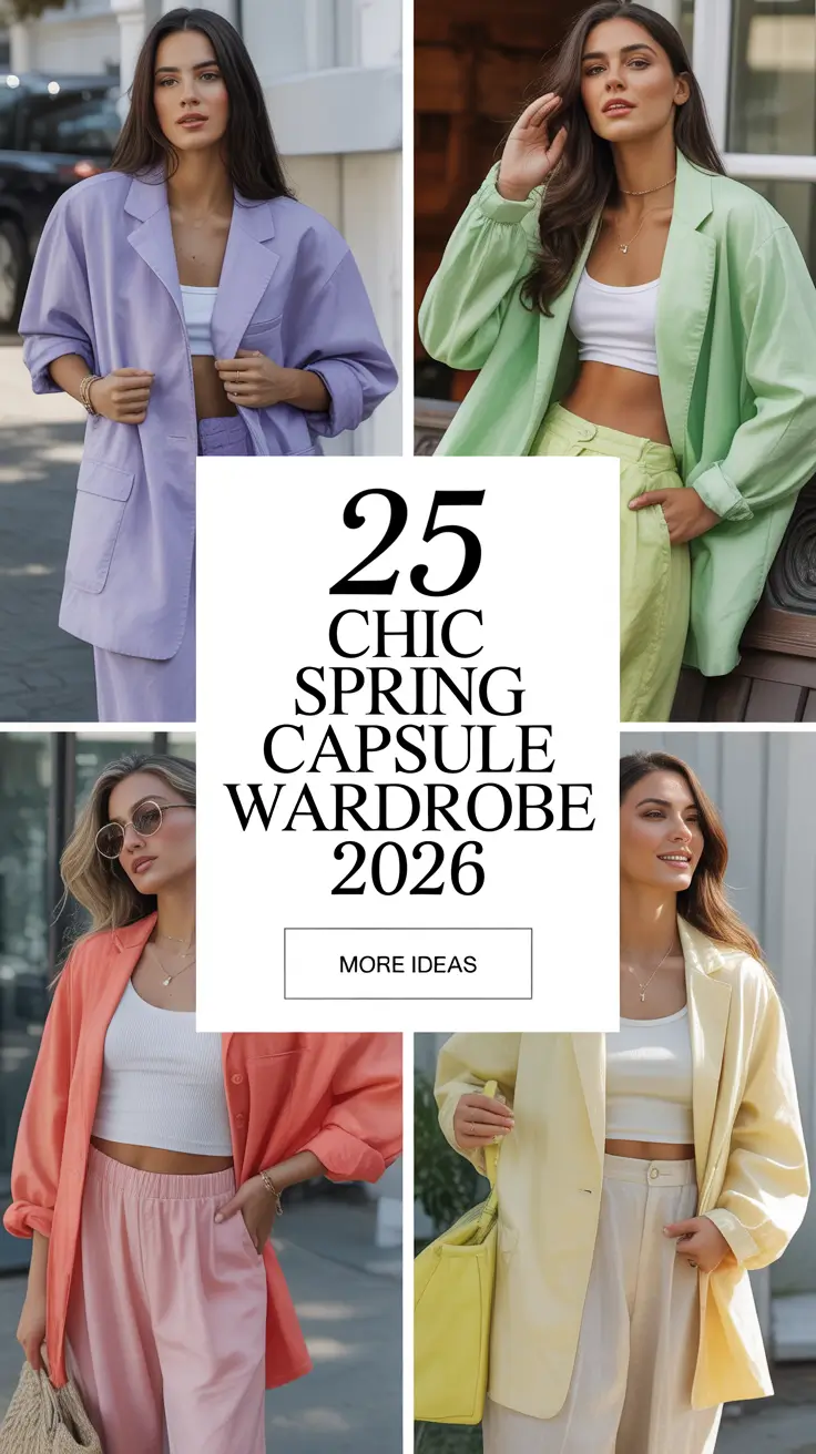 Chic Spring Capsule Wardrobe 2026 Light European Outfits for Travel and Work