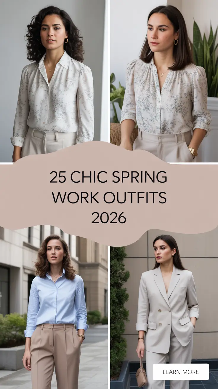 Chic Spring Work Outfits 2026 for Women Who Want Office Chic Business Casual Looks