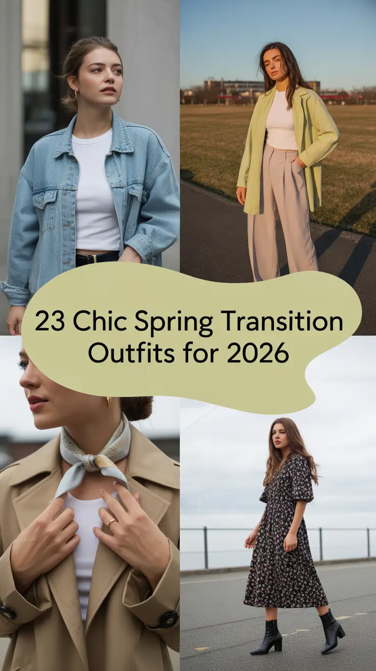 Chic Spring Transition Outfits For 2026 That Make Cold Mornings and Sunny Afternoons Look Effortless
