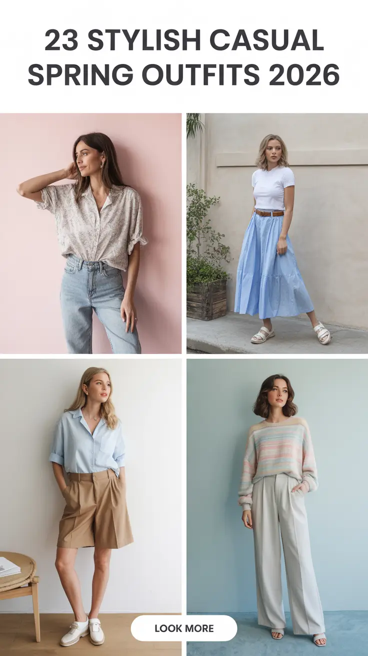 Stylish Casual Spring Outfits 2026 for Women Who Want Cute Comfy Chic Looks