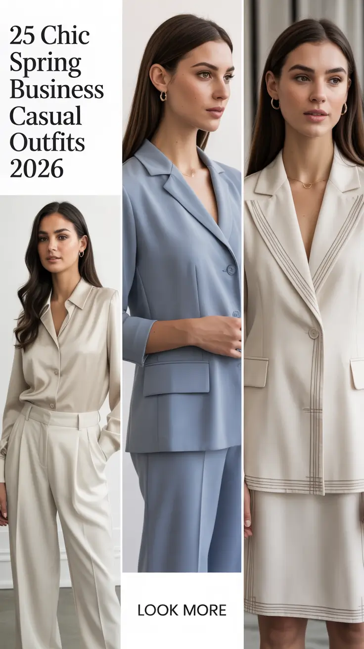 Chic Spring Business Casual Outfits 2026 for Modern Women at Work