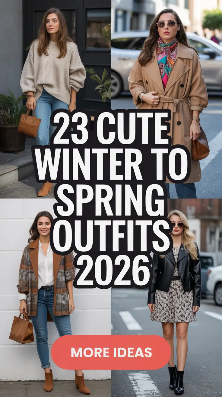 Cute Winter to Spring Outfits 2026 - Transitional Looks That Feel Fresh and Easy