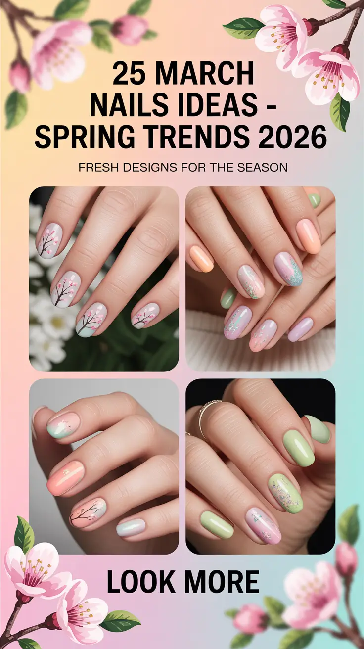 March Nails Ideas - Spring Trends 2026 Simple Spring Manicure