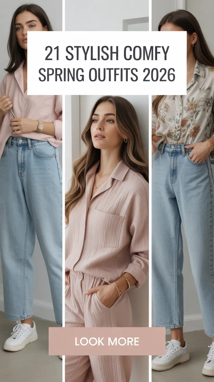 Stylish Comfy Spring Outfits 2026 for Women - Cute Casual Looks and Easy Inspo