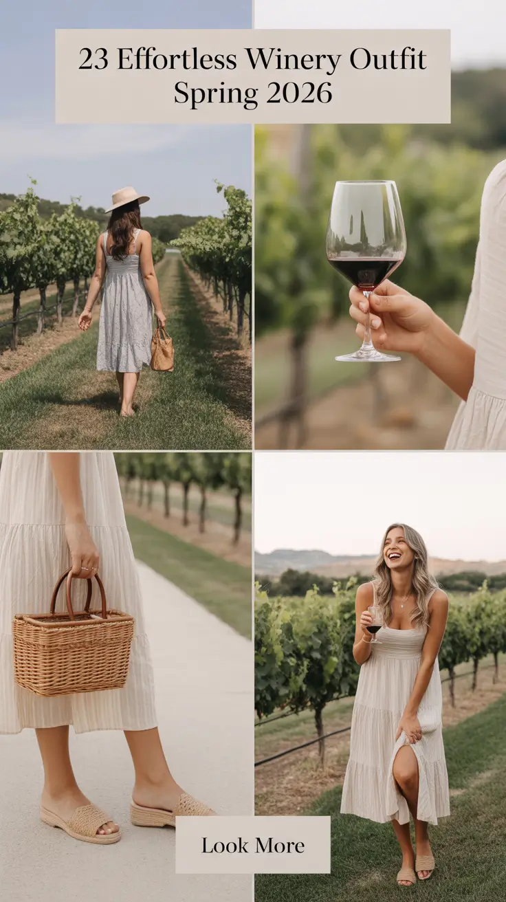 Effortless Winery Outfit Spring 2026 - Chic Casual Looks for Napa and Sonoma