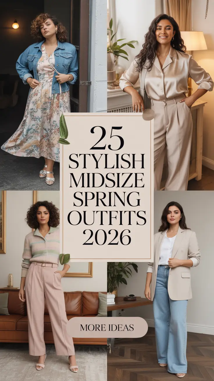 Stylish Midsize Spring Outfits 2026 That Feel Fresh and Confident
