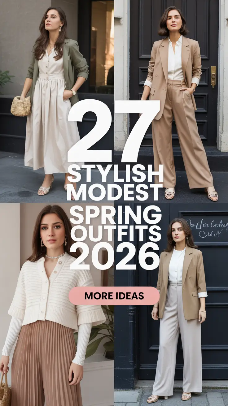 Stylish Modest Spring Outfits 2026 That Feel Fresh, Classy, and Effortless