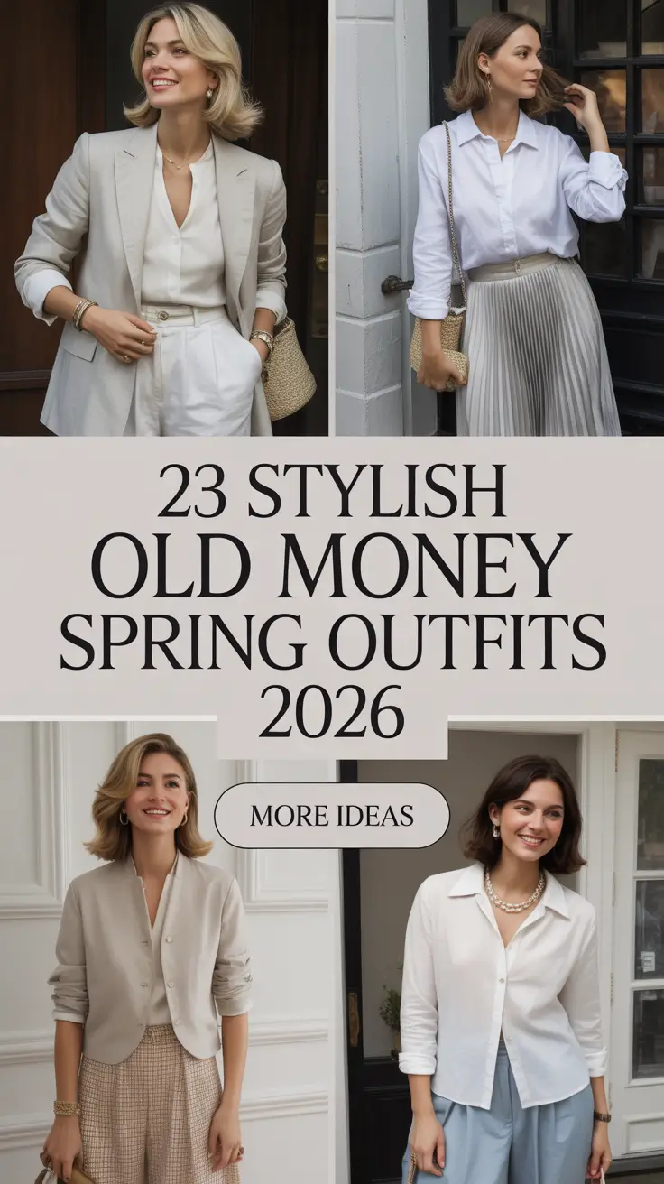 Stylish Old Money Spring Outfits 2026 That Look Expensive Without Trying