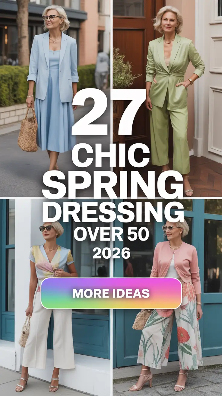 Chic Spring Dressing Over 50 2026 Modern Style Ideas for Confident Women