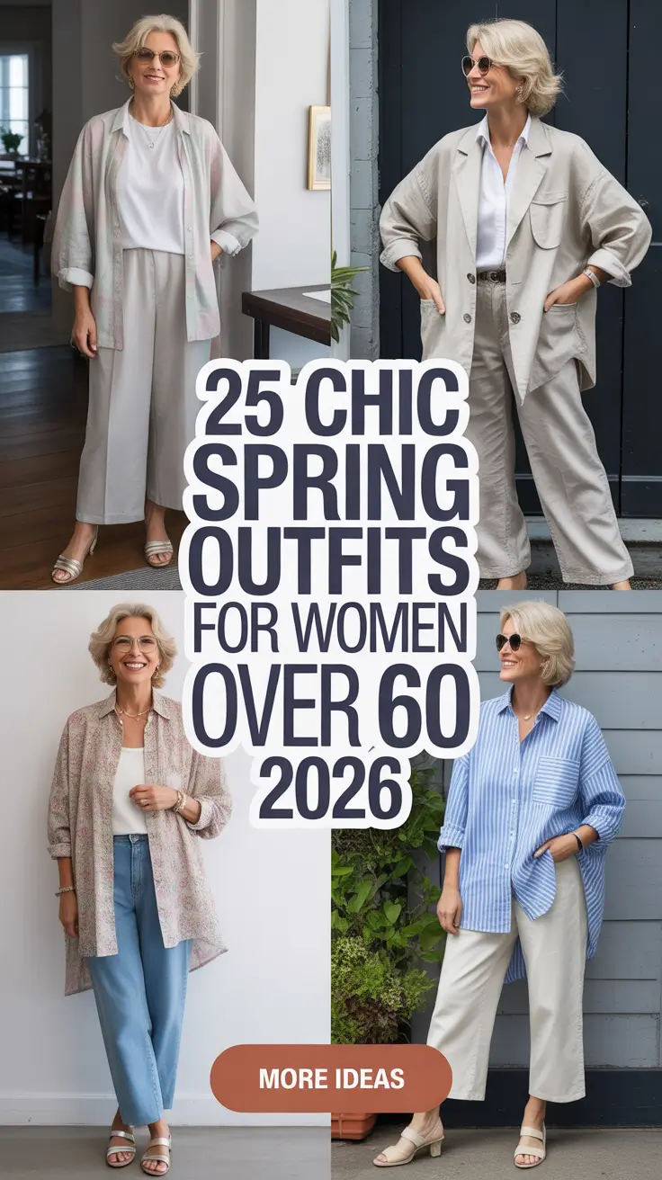 Chic Spring Outfits For Women Over 60 2026 That Feel Modern, Classy, and Effortless
