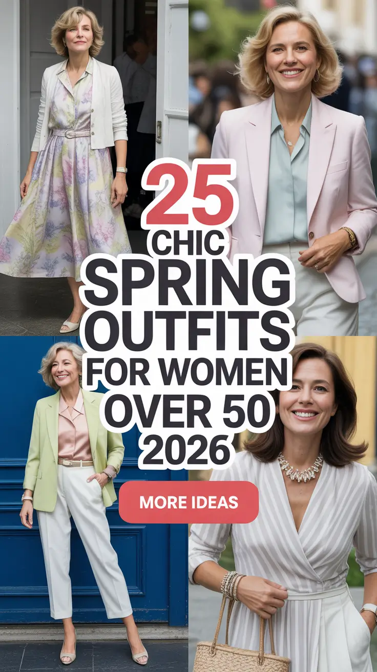 Chic Spring Outfits For Women Over 50 2026 That Feel Modern, Classy, and Effortlessly Stylish