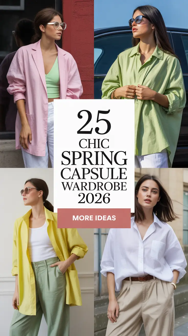 Chic Spring Capsule Wardrobe 2026 Light European Outfits for Travel and Work