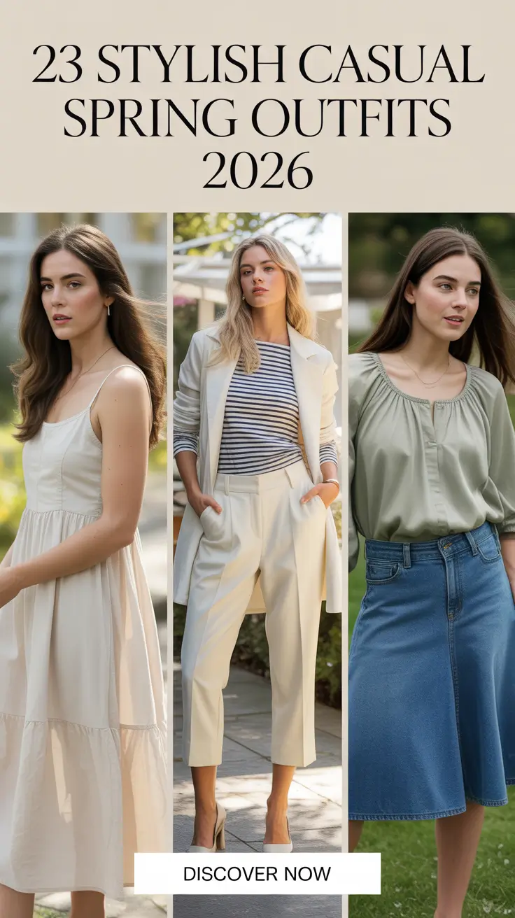 Stylish Casual Spring Outfits 2026 for Women Who Want Cute Comfy Chic Looks