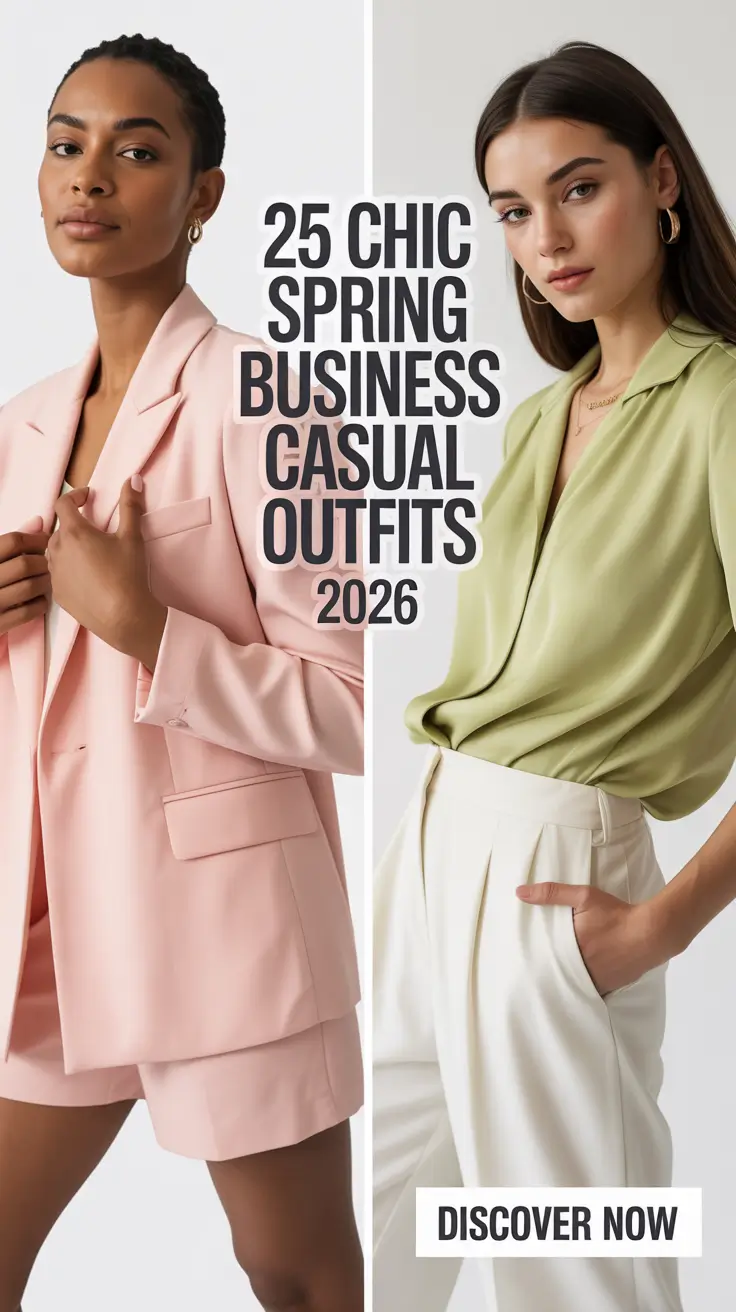 Chic Spring Business Casual Outfits 2026 for Modern Women at Work