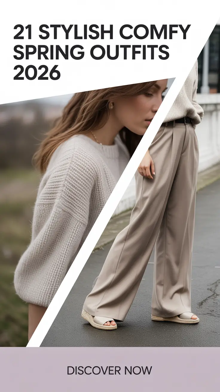 Stylish Comfy Spring Outfits 2026 for Women - Cute Casual Looks and Easy Inspo