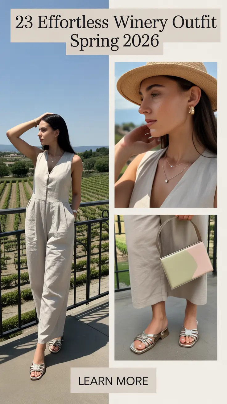 Effortless Winery Outfit Spring 2026 - Chic Casual Looks for Napa and Sonoma