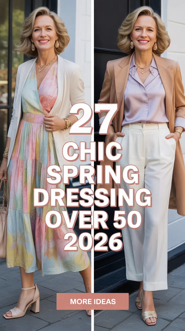 Chic Spring Dressing Over 50 2026 Modern Style Ideas for Confident Women
