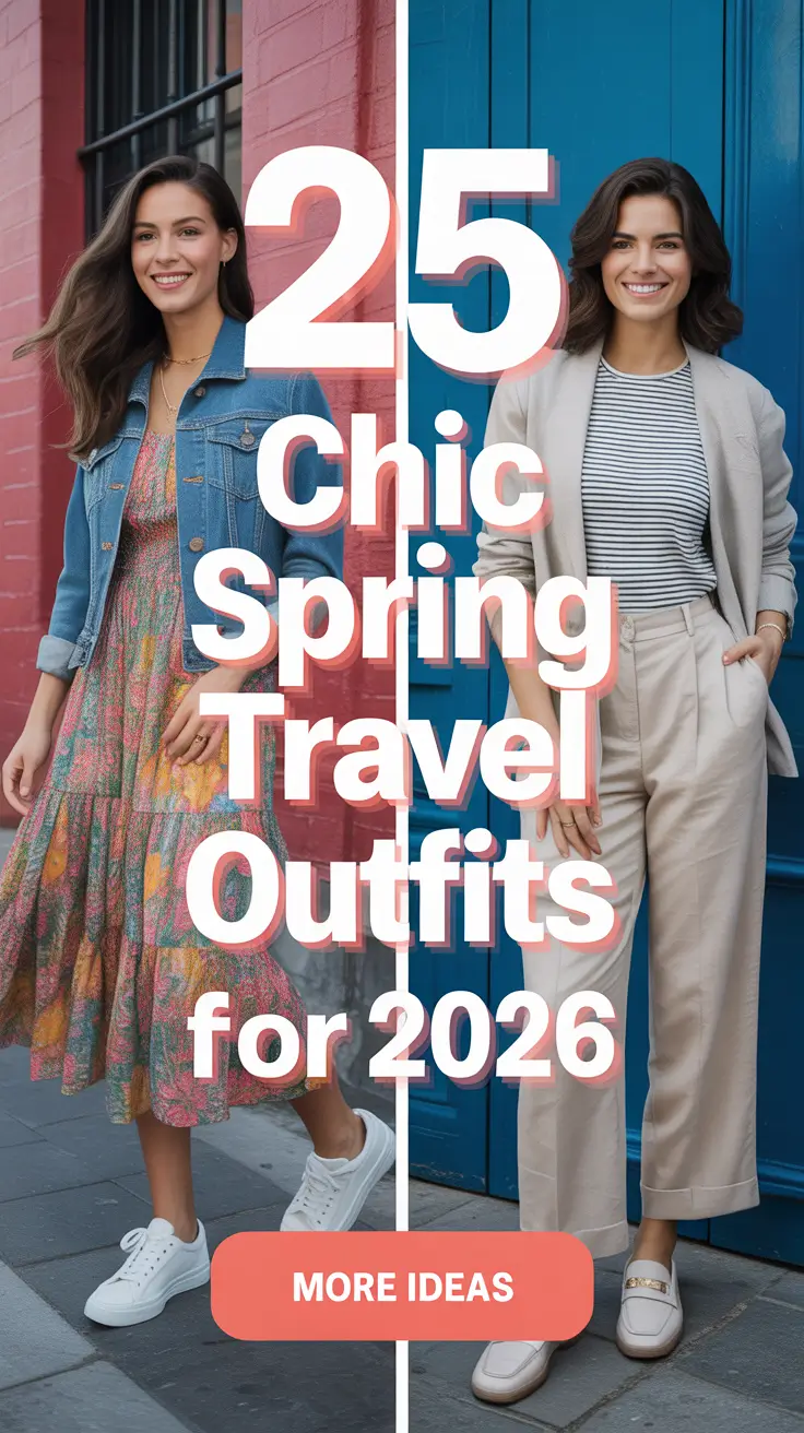 Chic Spring Travel Outfits For 2026 For Women - Cute Casual Comfy Airport Fashion Ideas