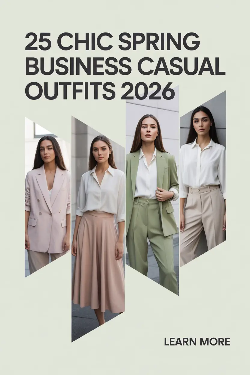 Chic Spring Business Casual Outfits 2026 for Modern Women at Work