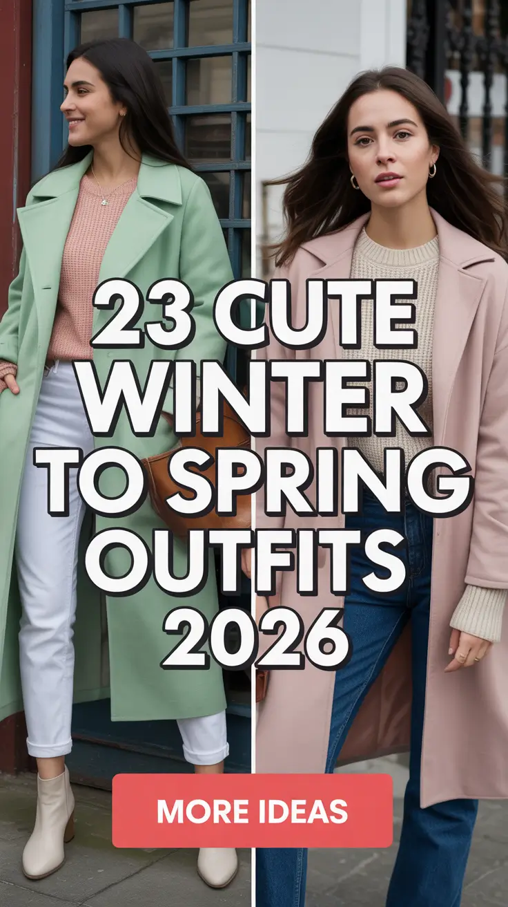 Cute Winter to Spring Outfits 2026 - Transitional Looks That Feel Fresh and Easy