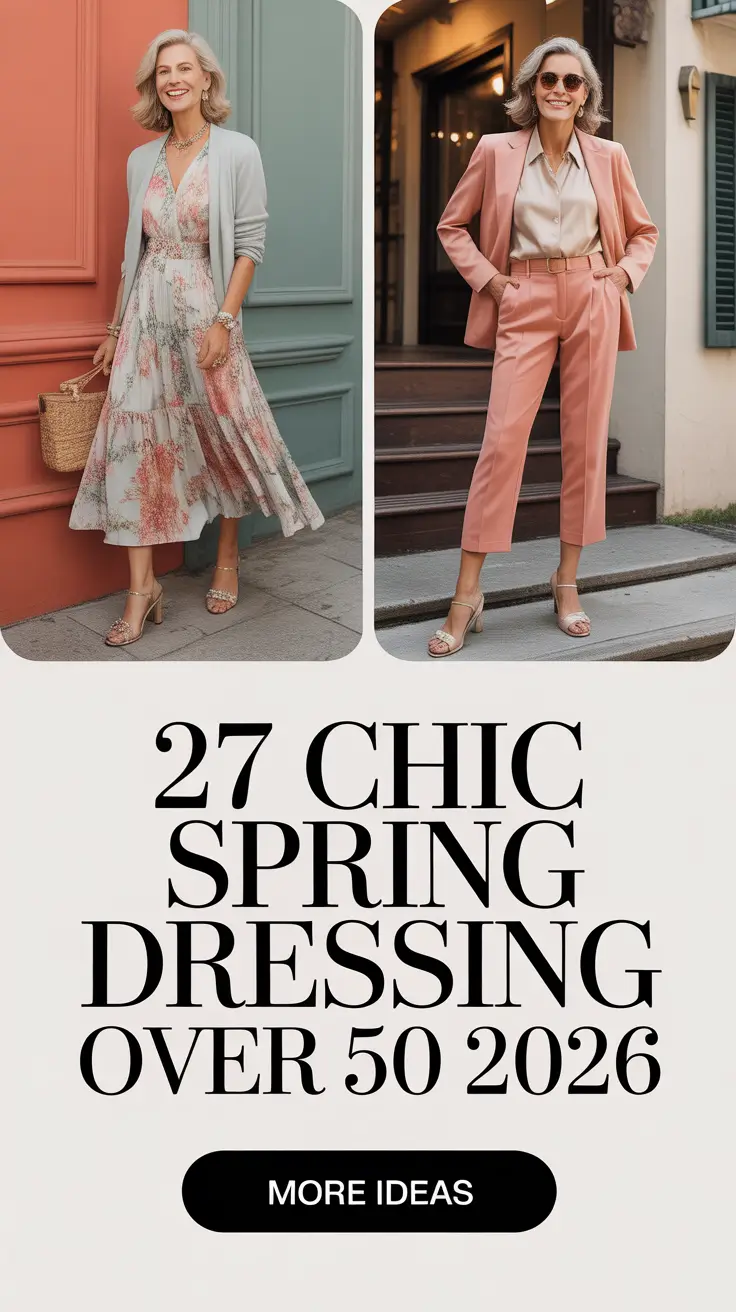 Chic Spring Dressing Over 50 2026 Modern Style Ideas for Confident Women