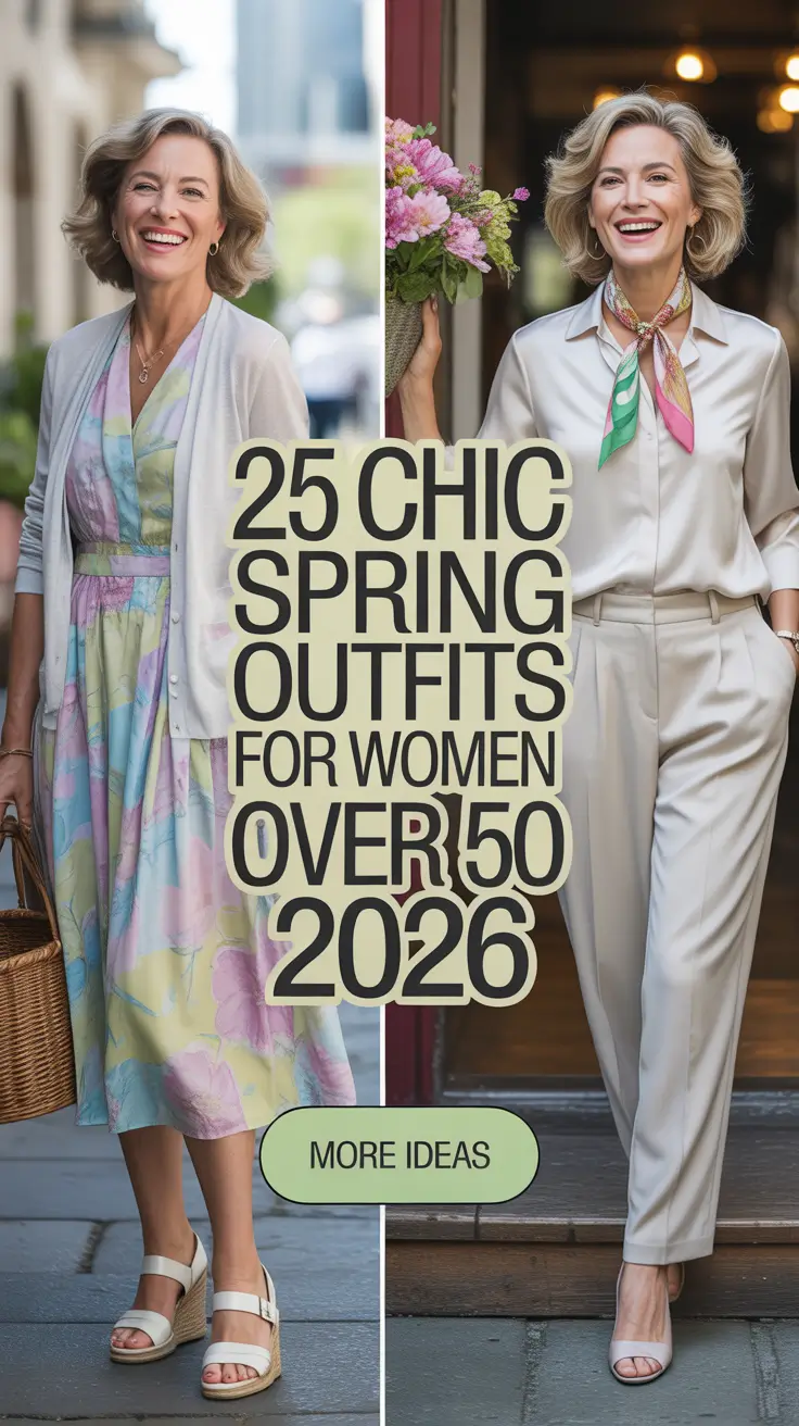 Chic Spring Outfits For Women Over 50 2026 That Feel Modern, Classy, and Effortlessly Stylish