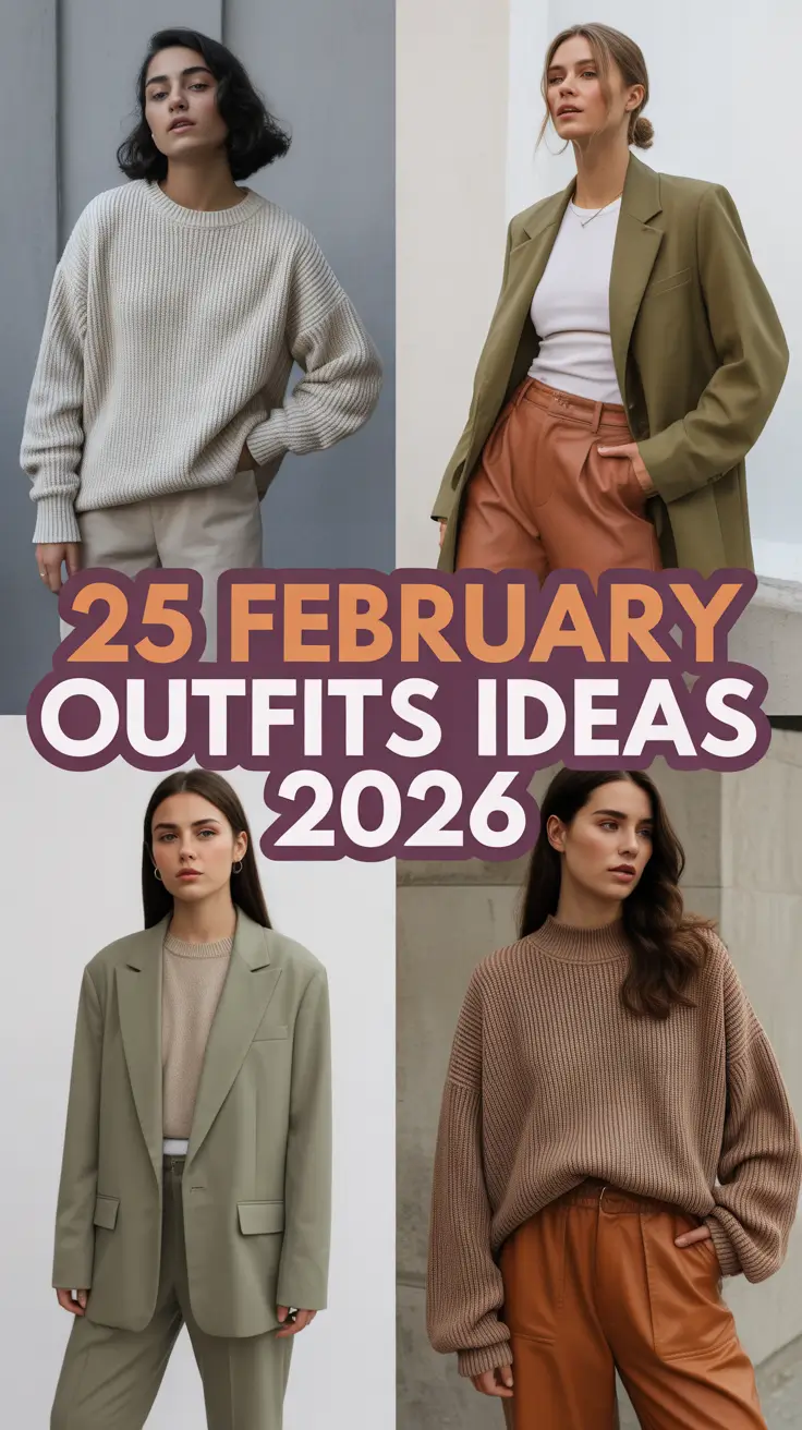 February Outfits Ideas 2026 - Winter Looks, Streetwear Trends and Chic Style Inspo