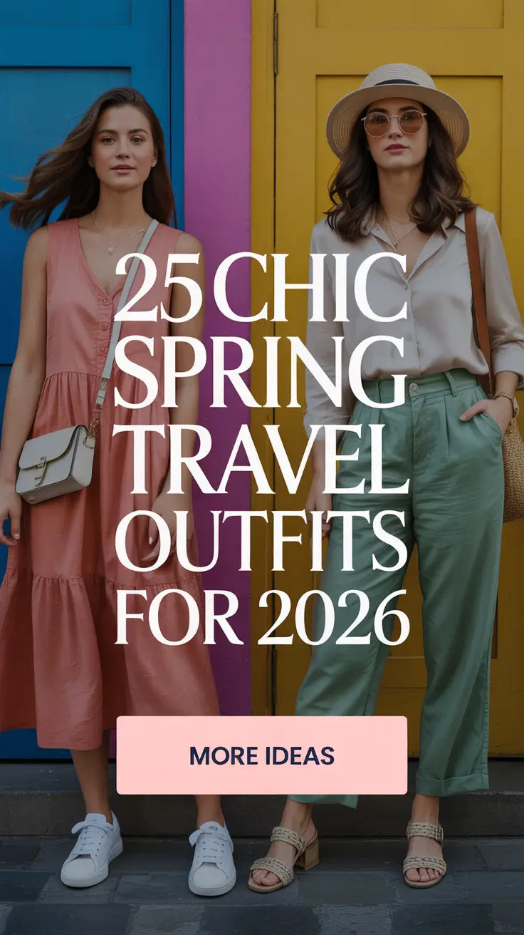 Chic Spring Travel Outfits For 2026 For Women - Cute Casual Comfy Airport Fashion Ideas