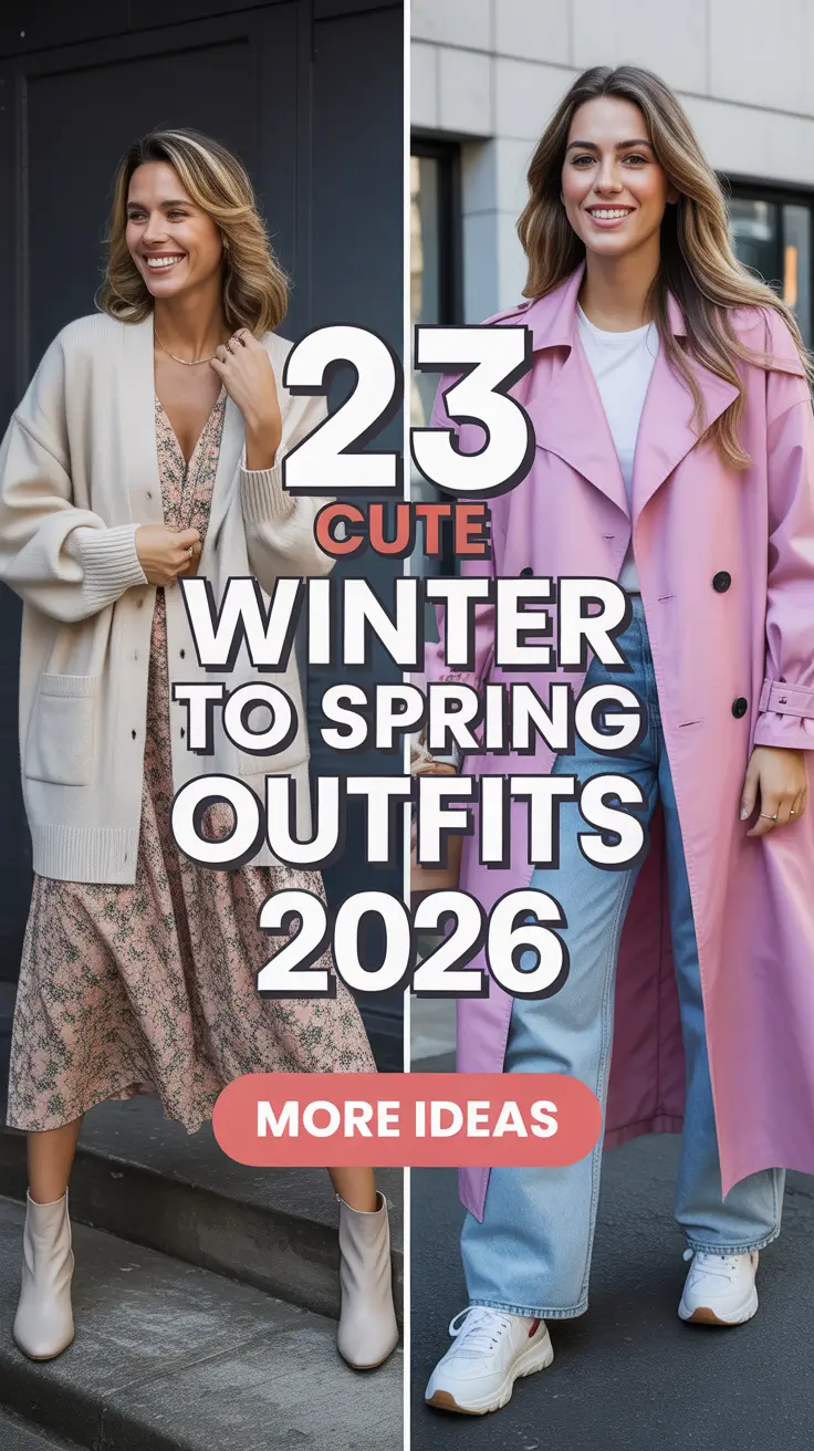 Cute Winter to Spring Outfits 2026 - Transitional Looks That Feel Fresh and Easy