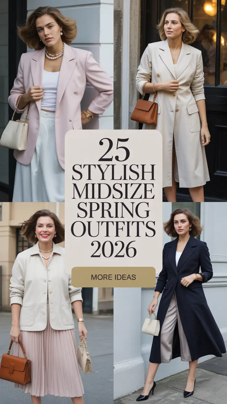 Stylish Midsize Spring Outfits 2026 That Feel Fresh and Confident
