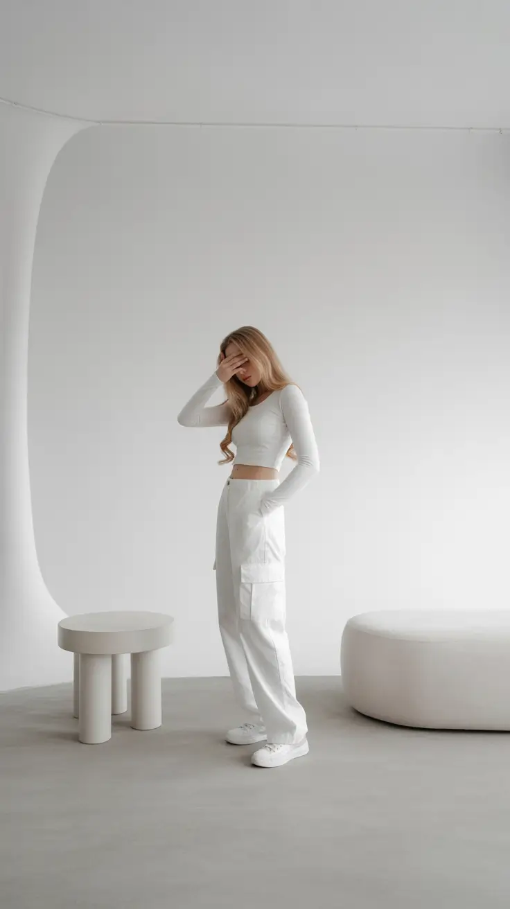 airport spring outfits 2026 All White Lounge Set Minimal and Clean