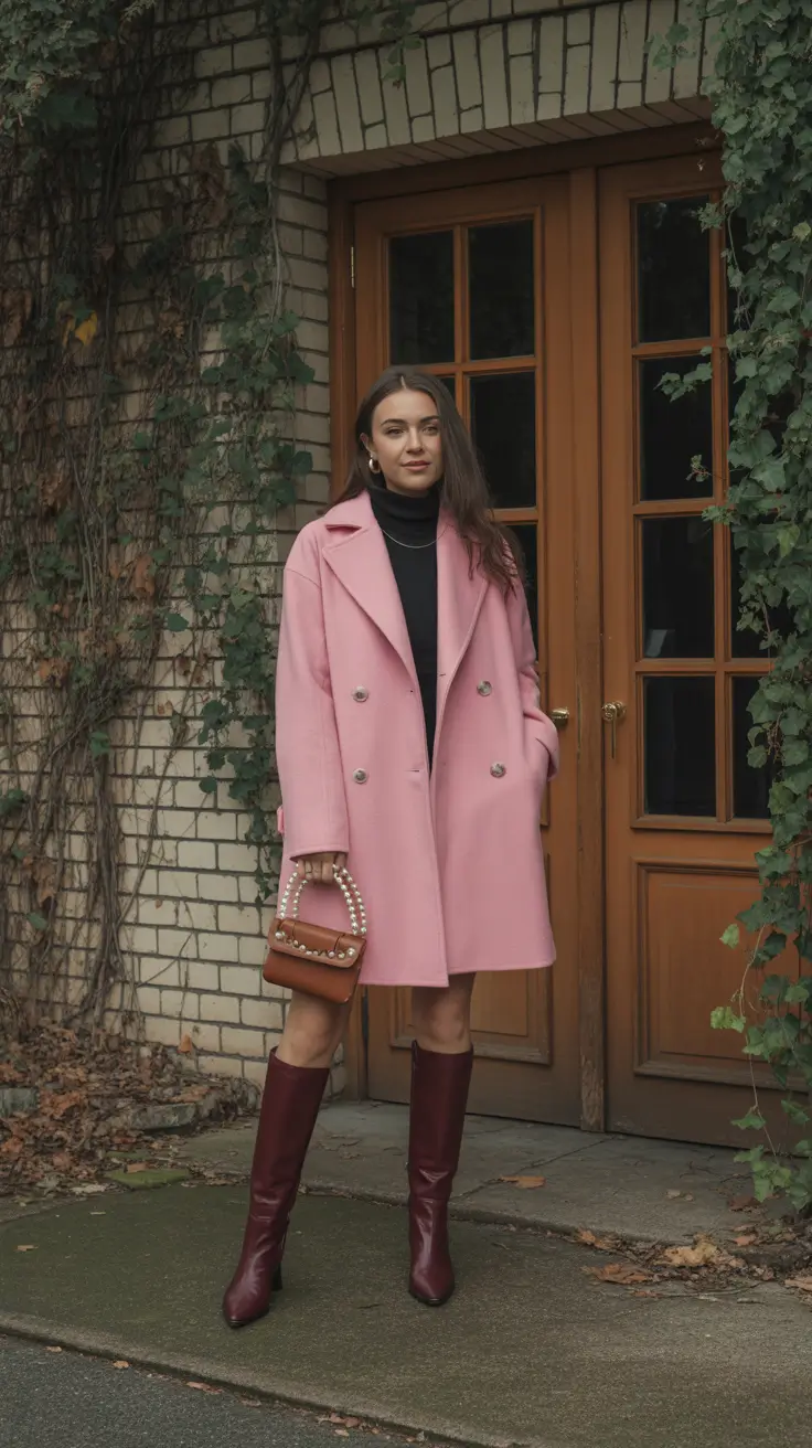 spring business casual outfits 2026 Soft Pink Layers with a Feminine Edge