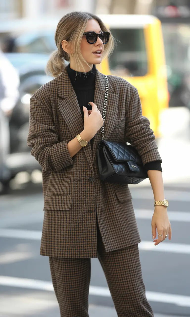 spring business casual outfits 2026 Brown Tones with a Classic City Feel