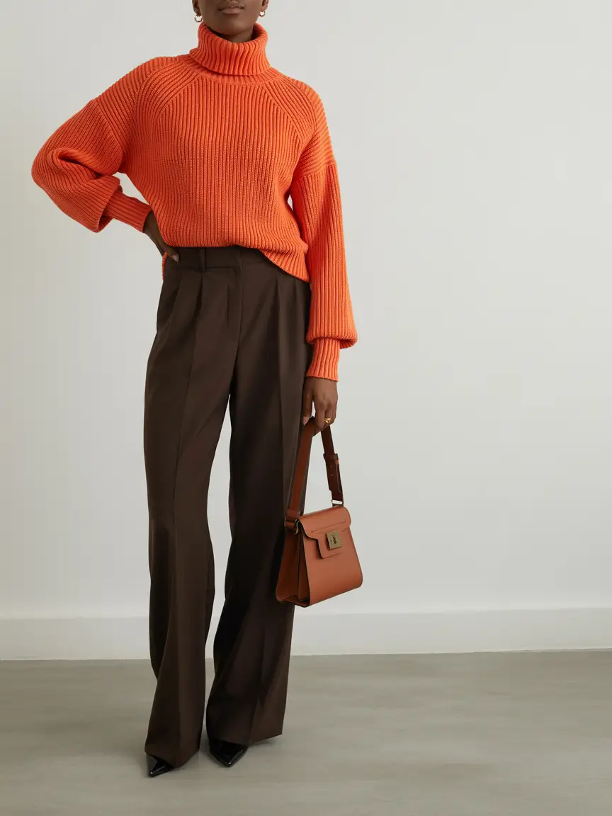 spring business casual outfits 2026 Color Confidence with a Modern Knit